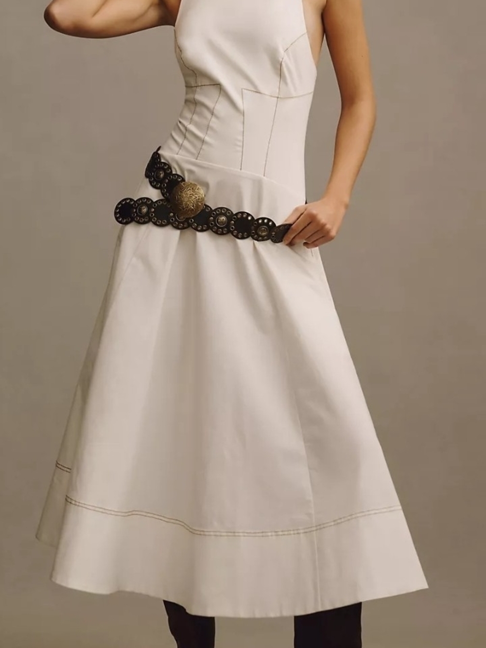 Anthrologie Kenzie Drop Waist Midi Dress